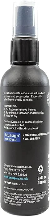 Grangers Mens Odour Eliminator Deodoriser Spray
