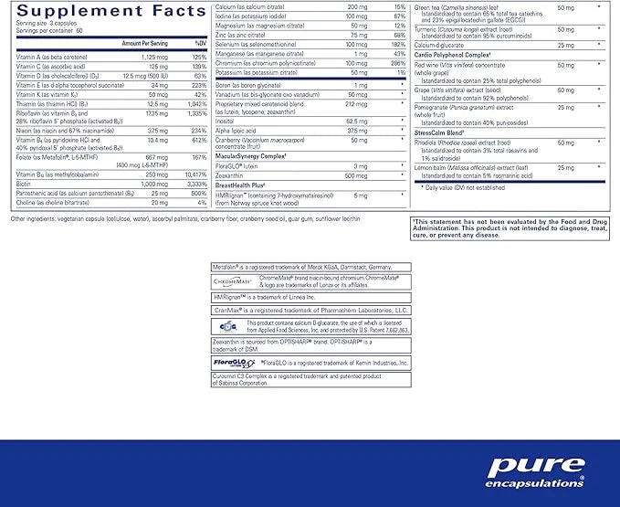 Pure Encapsulations Women's Nutrients 40 to 180 Capsules