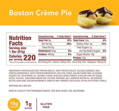 think! Protein Bars, High Protein Snacks, Gluten Free, Kosher Friendly, Sweet Treat, Boston Creme Pie, 10 Count - Product ...
