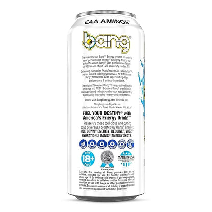 Bang Energy Blue Razz, Sugar-Free Energy Drink, 16-Ounce (Pack of 12) - Product Image