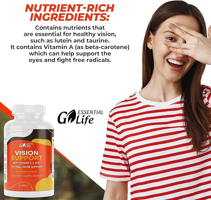 Vision Support Supplement 20mg for 60 Capsules
