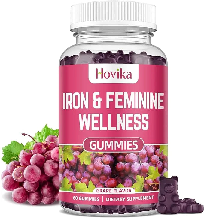 Iron & Hormone Balance for Women Gummies, 40mg Iron Supplement Anemia with multivitamin for Women, Zinc, Selenium, Iodine ...
