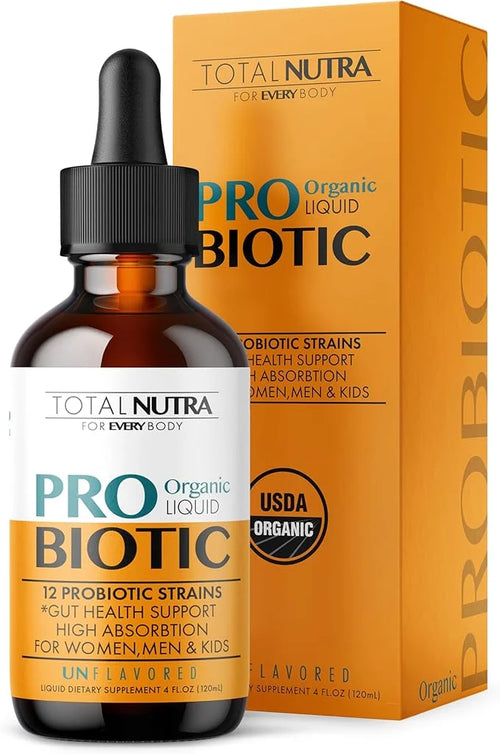 Liquid Probiotic for Women, Men, Kids, Toddler Probiotic: USDA Organic Probiotics, Vegan Probiotic Liquid & Alfalfa Blend ...