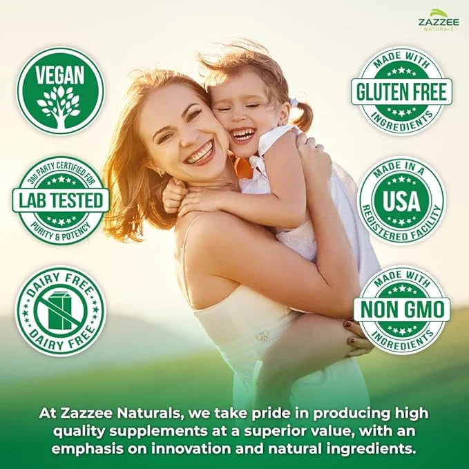 Zazzee USDA Organic Vitex, 500 mg Strength, 120 Vegan Capsules, 4 Month Supply, Standardized and Concentrated 4X Extract, ...