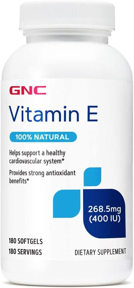 GNC Vitamin E 400IU, 180 Softgels,