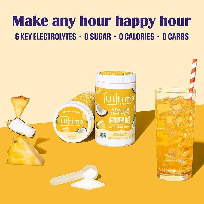 Ultima Replenisher Mocktini Electrolyte Powder Drink Mix – Piña Colada, 90 Servings – Hydration Powder with 6 Electrolyte...