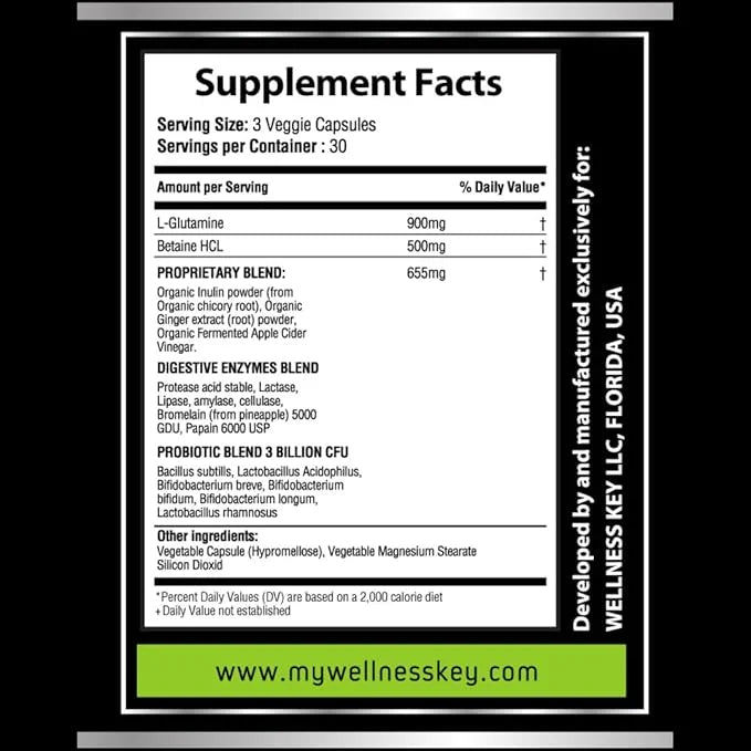 Digestive Repair 5-in-1 plus 7 Digestive 6 Strains 3 Billion 30 Days 90 Capsules 3/day