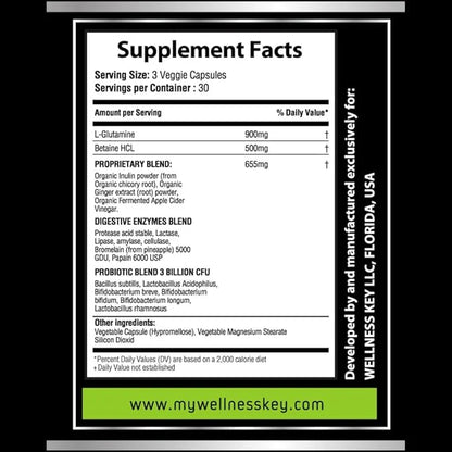 Digestive Repair 5-in-1 plus 7 Digestive 6 Strains 3 Billion 30 Days 90 Capsules 3/day