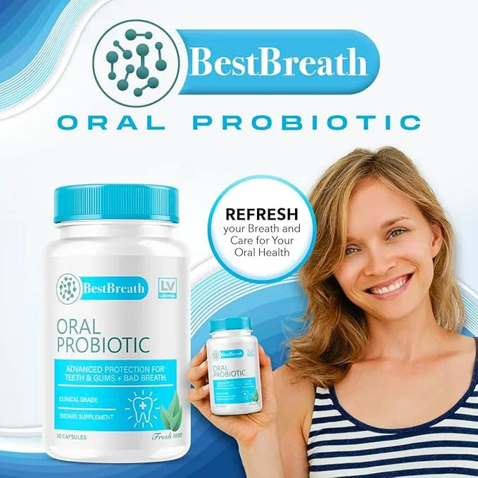 5 Pack - Best Breath - Best Breath Oral Probiotic, Best Breath Probiotic, Best Breath Pills, BestBreath, Best Breathe 150 ...