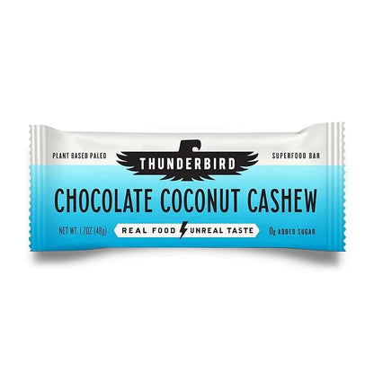 Thunderbird Bars Energy Snack, Gluten-Free with Protein, Healthy Real Food, Vegan Paleo Non-GMO, No Added Sugar, Chocolate...