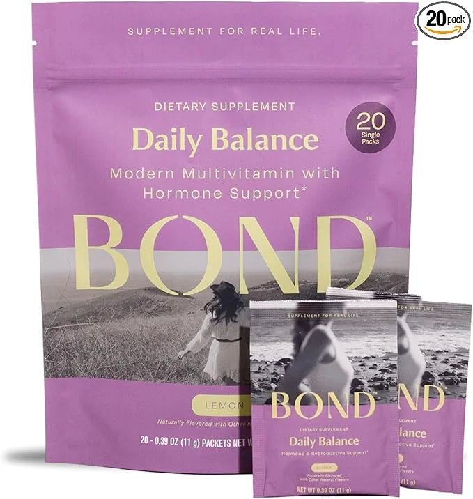 BOND Hormone Balance for Women 20 Travel Packs - Prenatal Vitamins - Supports Menstrual Cycles, Ovulation, Nutrient Levels...