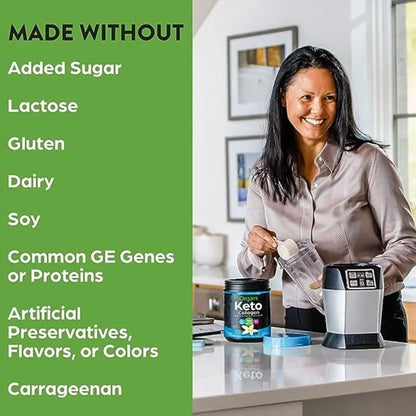 Orgain Keto Collagen Protein Powder, Vanilla 10g Grass 5g MCT 0.88lb
