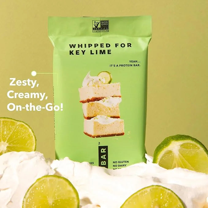 TRUBAR Vegan Protein Bar, Whipped for Key Lime, Gluten Free, Plant Based, High Fiber, Dairy Free, Low Fat, Non GMO, No Sug...