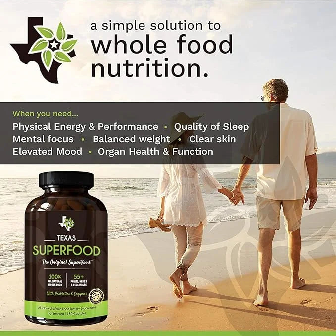 Original Superfood Capsules, Superfood Reds and Greens, All-Natural Whole Food Dietary Supplement, Non-GMO, Gluten Free, V...