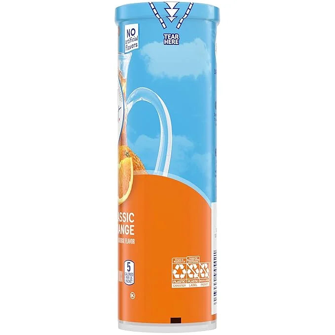 Crystal Light Classic Orange with Vitamin C & Calcium Drink Mix (20 Pitcher Packets, 4 Canisters of 5) - Product Image