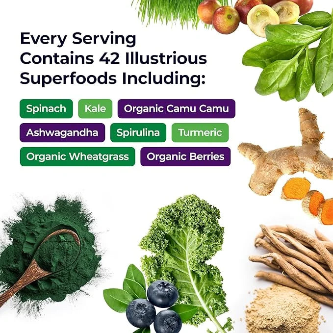 Paradise, ORAC Energy Greens Powder Extract, Super Antioxidants, Probiotics for Gut Health & Digestion, Vitamin C for Immu...