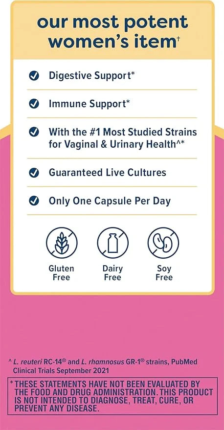Renew Life Women's Probiotic Capsules, Supports 90 Billion 30 Ct