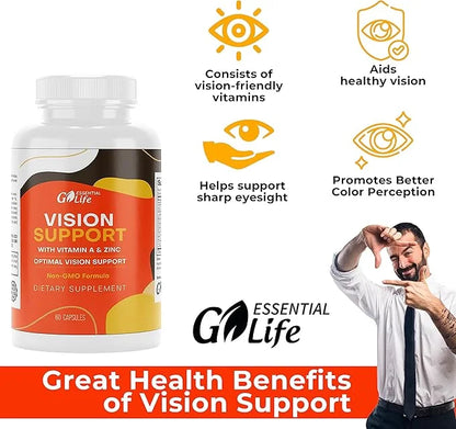 Vision Support Supplement 20mg for 60 Capsules