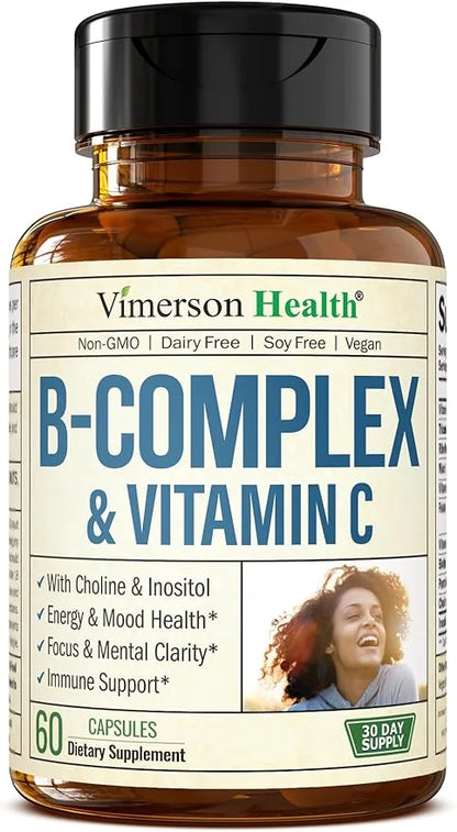 Vitamin B Complex with Vitamin C 8 High B1, B2, B2, B3, B3, B5, B5, B6, B6, B7, B7, Vitamin B12 +