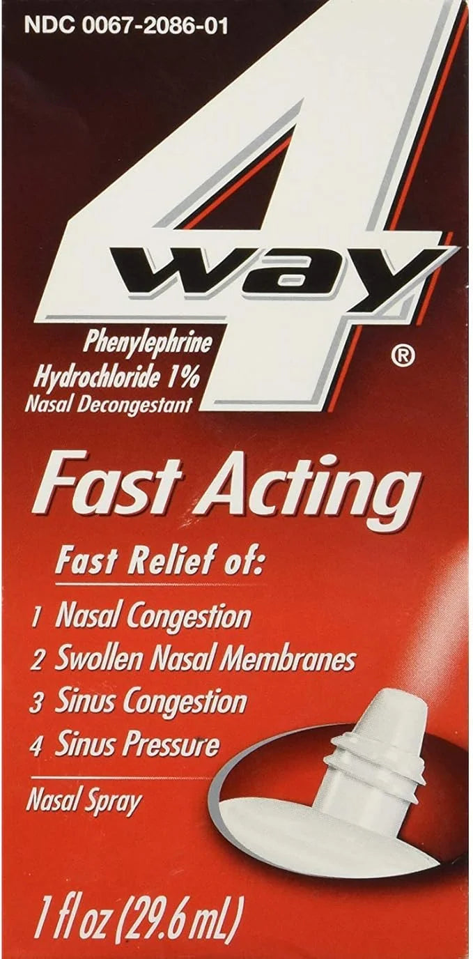 4 Way Fast Acting Nasal Spray 1 oz, 3