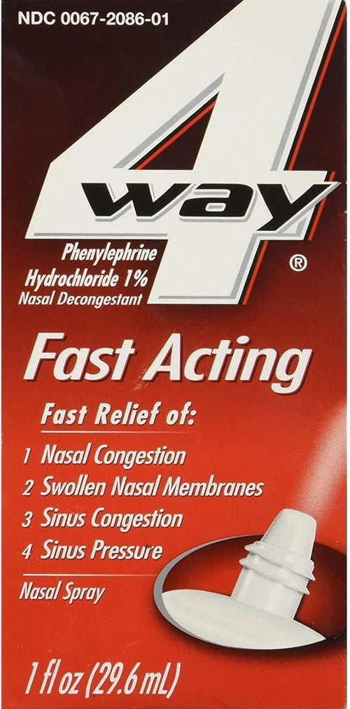 4 Way Fast Acting Nasal Spray 1 oz, 3