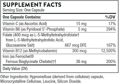 THORNE Ferrasorb - 36 mg Iron 60 Capsules