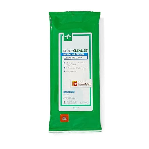 Medline Readycleanse Meatal and Perineal Cleansing 8" x 8", 5 5 Count 30)