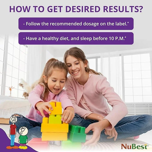NuBest Tall Kids for Toddlers and 2 to 9 - 60 Chewable 6 Pack
