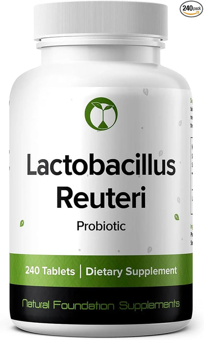 Lactobacillus Reuteri Probiotic Supplement 240 Tablets 3 Billion CFU Probiotics for Men & Women Supports Intestinal Digest...