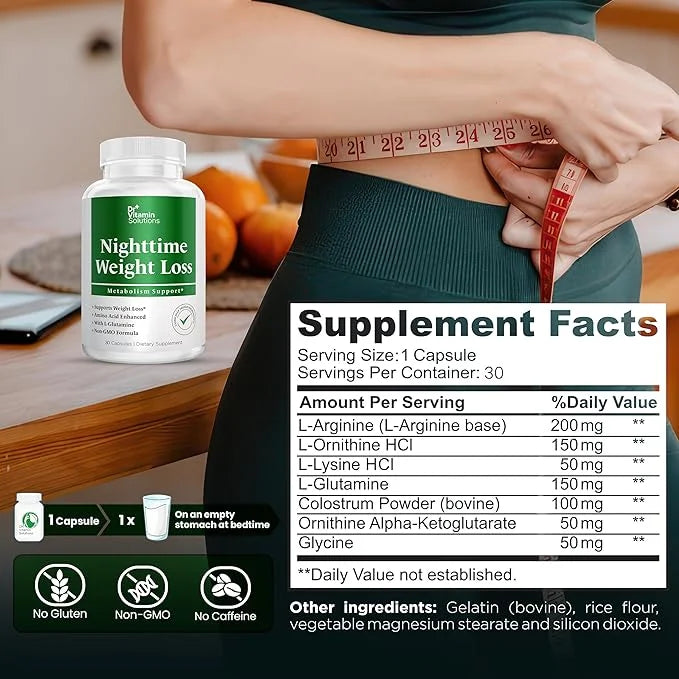 DR. Vitamin Nighttime Fat Burner Supplements - Appetite Suppressants for Weight Loss - Night-Time Fat Burner for Women and...