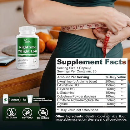 DR. Vitamin Nighttime Fat Burner Supplements - Appetite Suppressants for Weight Loss - Night-Time Fat Burner for Women and...