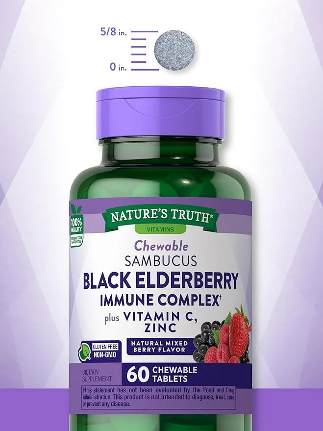 Black Elderberry Immune Complex 60 Chewable