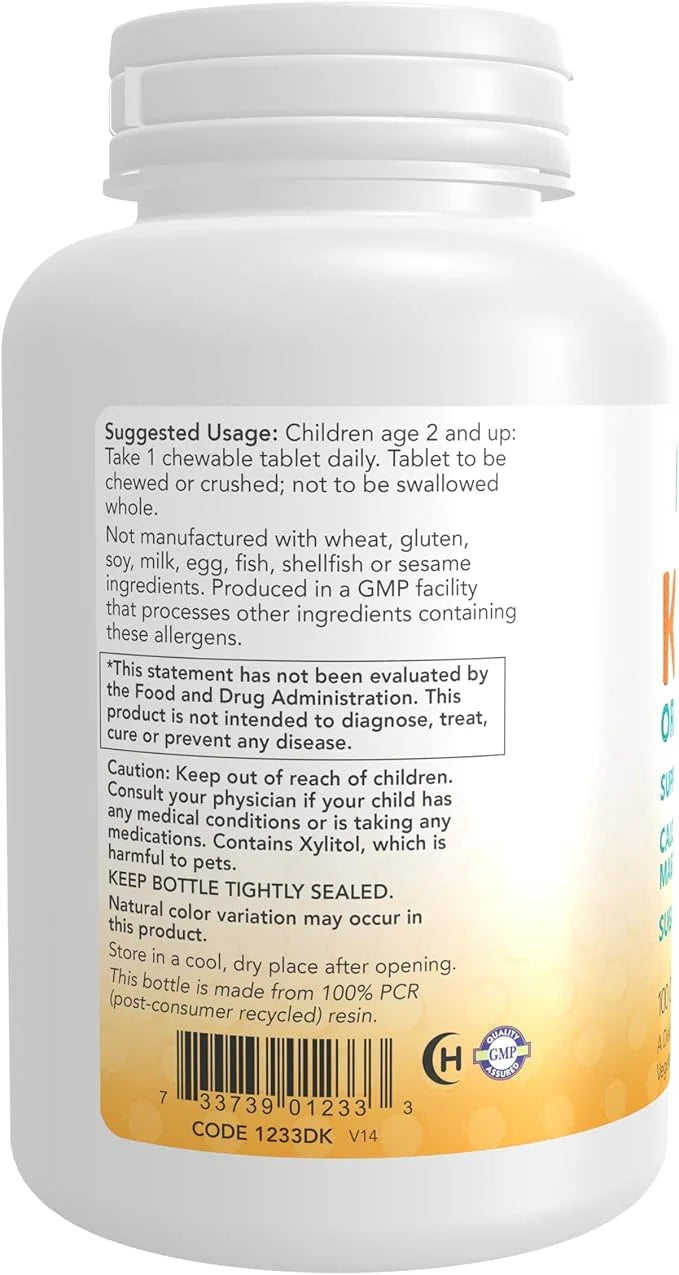 NOW Supplements, Kid Cal with Calcium 100 Chewables,