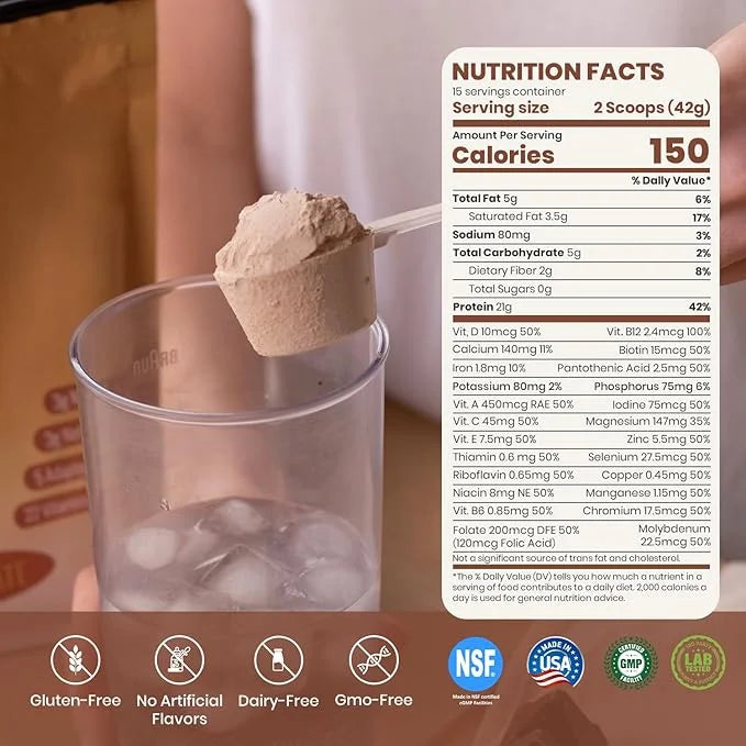 UpNourish Chocolate Vegan Protein Powder 54 Superfoods Powder,1.5 Billion CFU Probiotics 21g Plant Based Protein,No Sugar ...