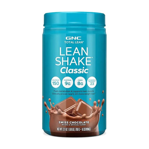GNC Total Lean Shake 25 Classic | Meal Replacement with Fiber | Fuels Metabolism and Supports Muscle | Swiss Chocolate | 1...