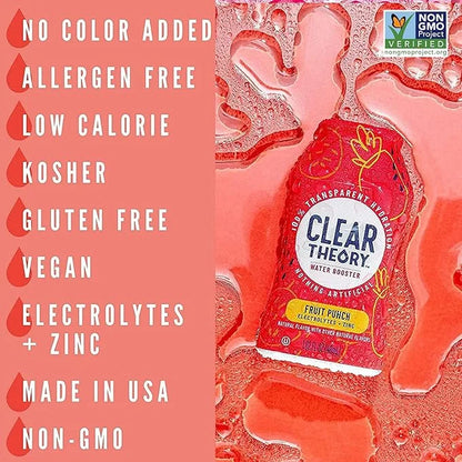 Clear Theory Water Flavoring Drops, Electrolytes Drink Mix, Water Enhancer Liquid, Flavored Hydration for Kids, Vegan, Glu...