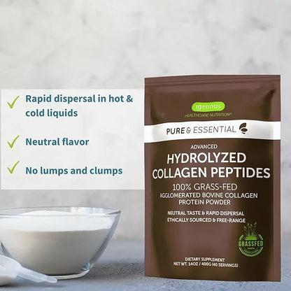 Pure & Essential 100% Grass Fed 1, 2 2 & 3, Non-GMO, 40 Servings