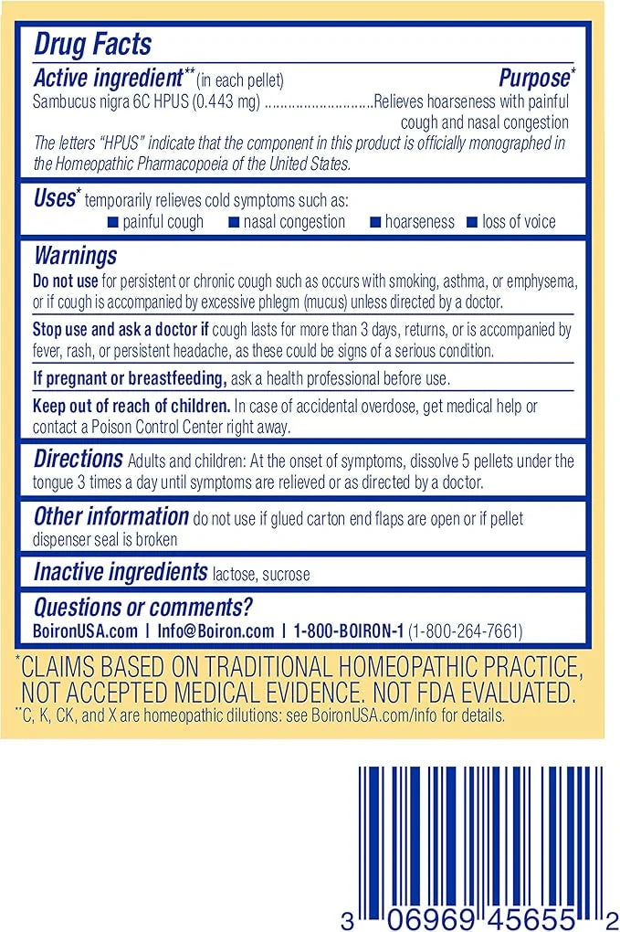 Boiron Sambucus Nigra 6c Homeopathic Elderberrry