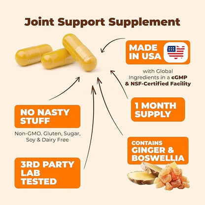 Turmeric & Glucosamine Chondroitin Joint Support 60 Capsules