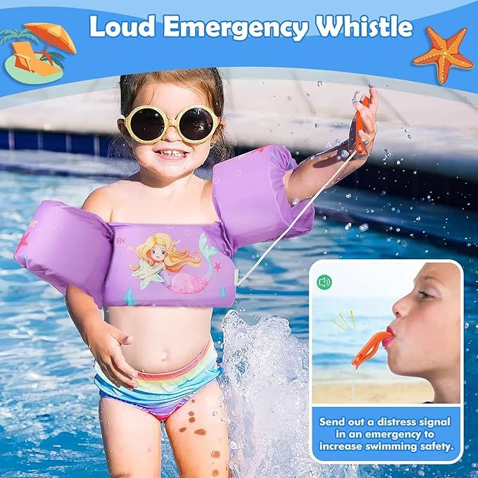 Moko Toddler Swim Vest for Kids, 20-50 lbs/22-66 lbs Clearance Swim Arm Band Cartoon Swimming Wings Pool Float Vests Sleev...