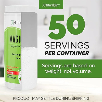 NaturalSlim Magicmag Pure Magnesium Citrate Powder – Stress, Constipation, Muscle, and Heart Support | Natural Strawberry ...