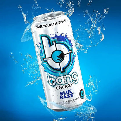 Bang Energy Blue Razz, Sugar-Free Energy Drink, 16-Ounce (Pack of 12) - Product Image