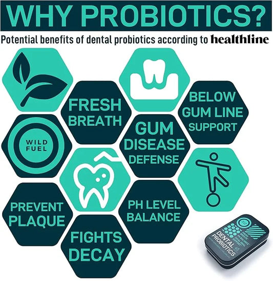 Oral Probiotics for Teeth, Bad Breath, 3bn CFU K12 Lactobacillus 90 Fresh