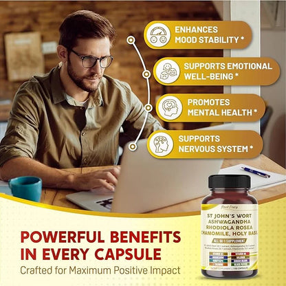 St. John's Wort 15000mg Ashwagandha 6000mg 2000mg Chamomile 500mg -