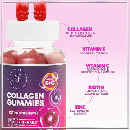 Collagen Peptides Gummies for Women & Men 60 Gummies