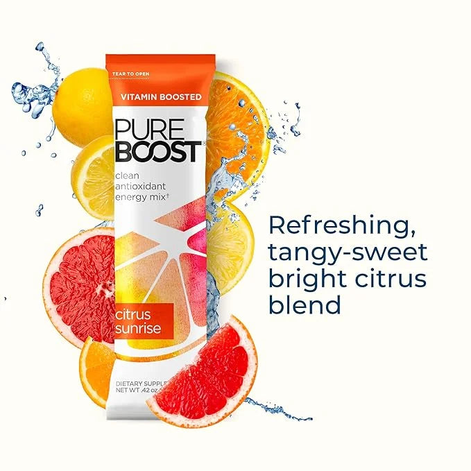 Pureboost Clean Energy Booster, Refreshing Energy B12 Vitamins, 30 Count)