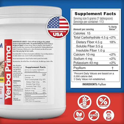 Yerba Prima Whole Psyllium Husk Fiber 20 oz 2) -