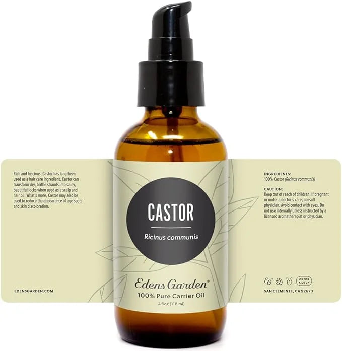 Edens Garden Castor Carrier Oil- 100% Pure Premium Hexane Free, Natural Moisturizer Serum For Body, Skincare, Scalp, Hair ...