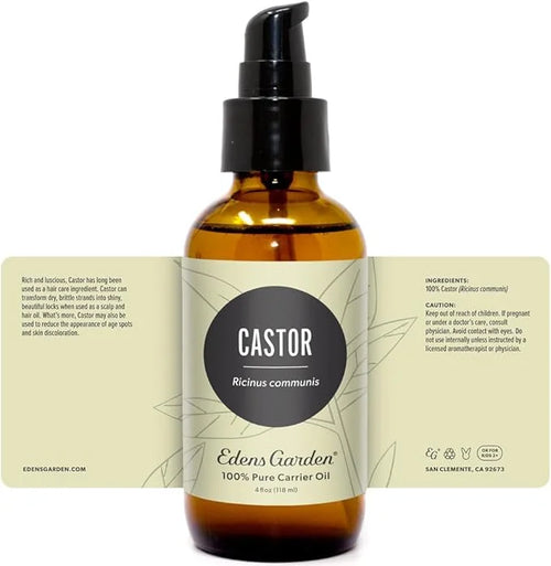 Edens Garden Castor Carrier Oil- 100% Pure Premium Hexane Free, Natural Moisturizer Serum For Body, Skincare, Scalp, Hair ...