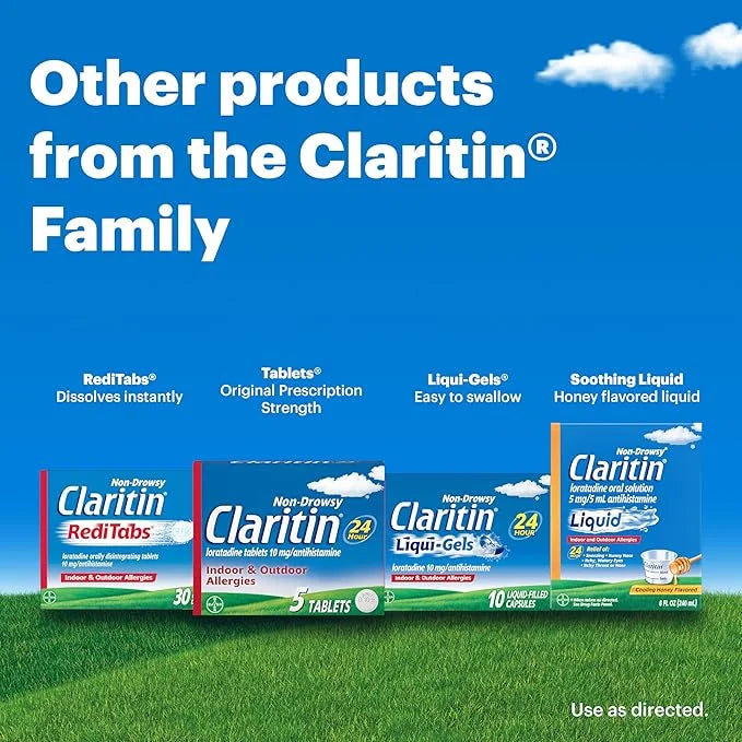 Claritin 24hr Non-Drowsy Allergy Relief, Loratadine Tablets 100ct
